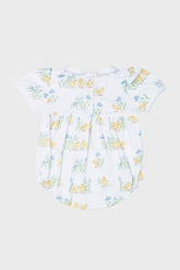 Chicks Print Smocked Bubble